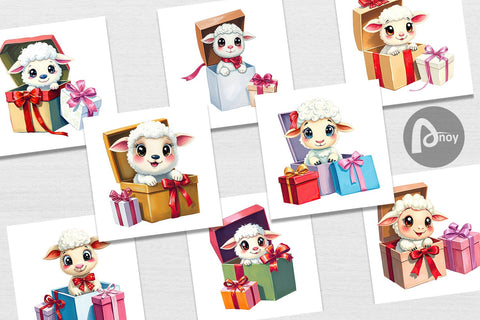 Digital Paper Sheep Gift Digital Pattern artnoy 