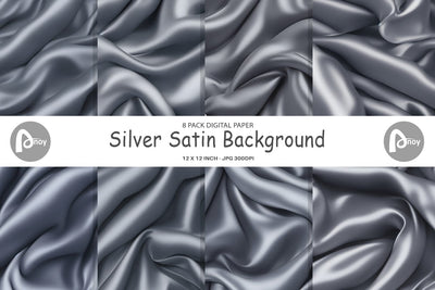 Digital Paper Silver Satin Background Digital Pattern artnoy 