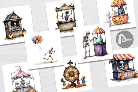 Digital Paper Skeleton Game Booths Digital Pattern artnoy 