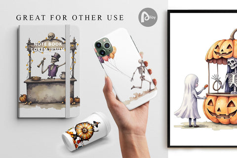 Digital Paper Skeleton Game Booths Digital Pattern artnoy 