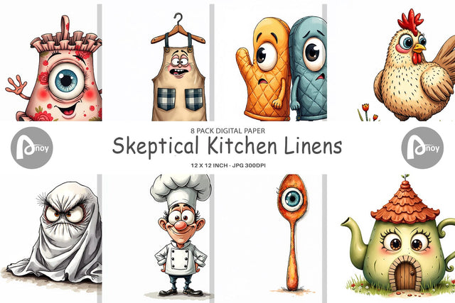 Digital Paper Skeptical Linens Digital Pattern artnoy 