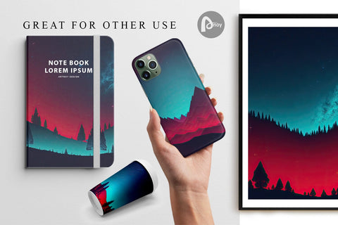 Digital Paper Sky Shine Landscape Digital Pattern artnoy 