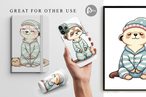 Digital Paper Sleepy Meerkat Digital Pattern artnoy 