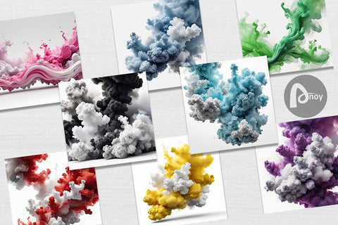 Digital Paper Smoke Realistic Digital Pattern artnoy 