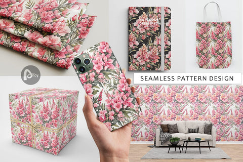 Digital Paper Snapdragon Pattern Digital Pattern artnoy 