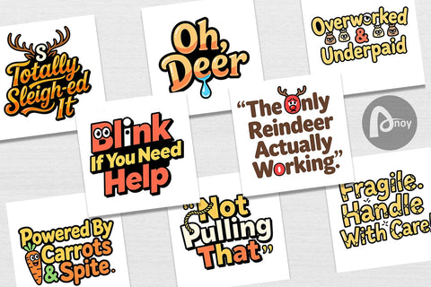 Digital Paper Snarky Reindeer Holiday Digital Pattern artnoy 