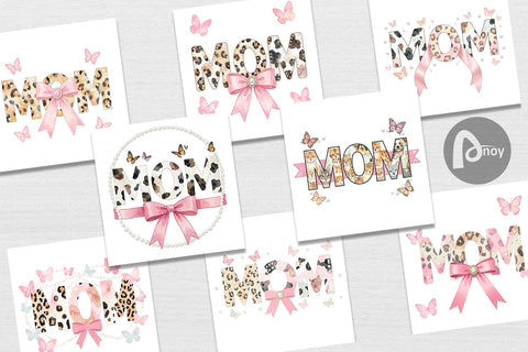 Digital Paper Soft Pastel MOM Animal Print Digital Pattern artnoy 