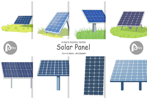 Digital Paper Solar Panel Digital Pattern artnoy 