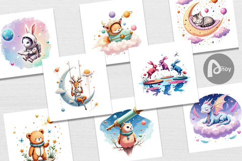 Digital Paper Space Dreamscape Digital Pattern artnoy 