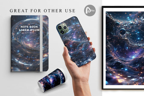 Digital Paper Space Galaxy Infinite Digital Pattern artnoy 
