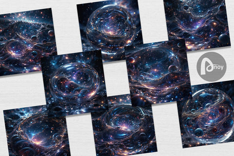 Digital Paper Space Galaxy Infinite Digital Pattern artnoy 