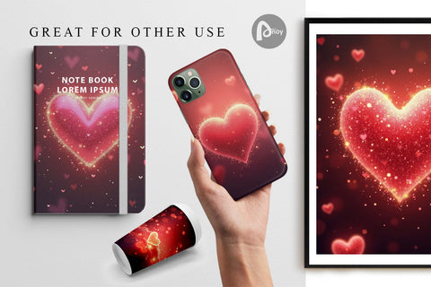 Digital Paper Spark Hearts Digital Pattern artnoy 