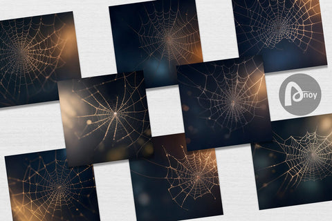 Digital Paper Spider Web Bokeh Digital Pattern artnoy 