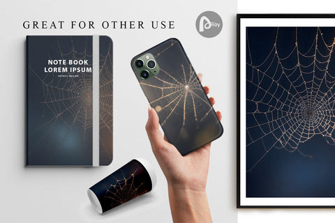 Digital Paper Spider Web Bokeh Digital Pattern artnoy 