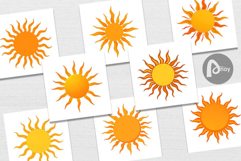 Digital Paper Spiral Sun Digital Pattern artnoy 