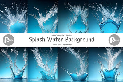 Digital Paper Splash Water Background Digital Pattern artnoy 