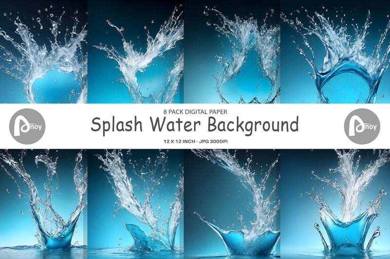 Digital Paper Splash Water Background Digital Pattern artnoy 