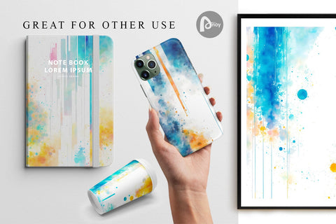 Digital Paper Splashed wet watercolor Digital Pattern artnoy 