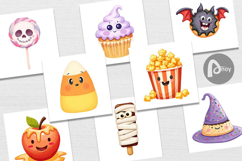 Digital Paper Spooky Sweet Treats Digital Pattern artnoy 