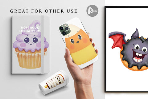 Digital Paper Spooky Sweet Treats Digital Pattern artnoy 