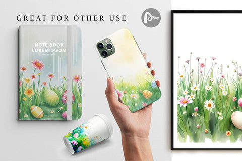 Digital Paper Spring Meadow Digital Pattern artnoy 