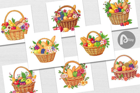 Digital Paper Spring Picnic Digital Pattern artnoy 