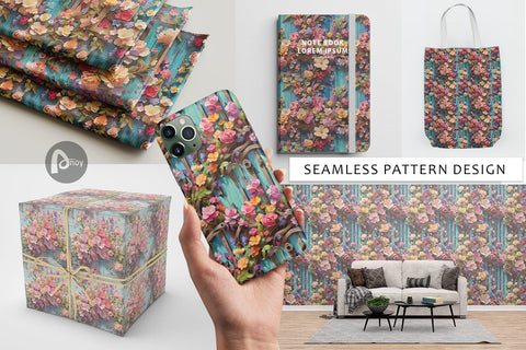 Digital Paper Spring Wooden Fence Digital Pattern artnoy 