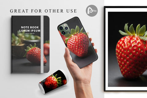 Digital Paper Strawberry Fruit Digital Pattern artnoy 