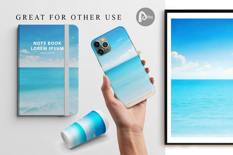 Digital Paper Summer Blue Beach Digital Pattern artnoy 