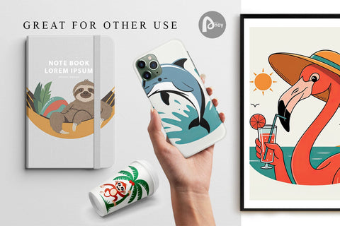 Digital Paper Summer Day Animal Digital Pattern artnoy 