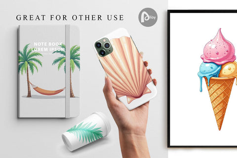 Digital Paper Summer Vibes Sublimation artnoy 