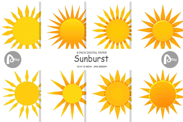 Digital Paper Sunburst Digital Pattern artnoy 