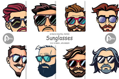 Digital Paper Sunglasses Digital Pattern artnoy 
