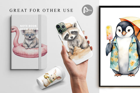 Digital Paper Sunny Season Friends Digital Pattern artnoy 