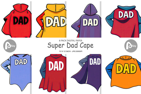 Digital Paper Super Dad Digital Pattern artnoy 