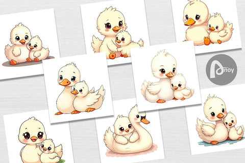 Digital Paper Swan Mother's Day Digital Pattern artnoy 