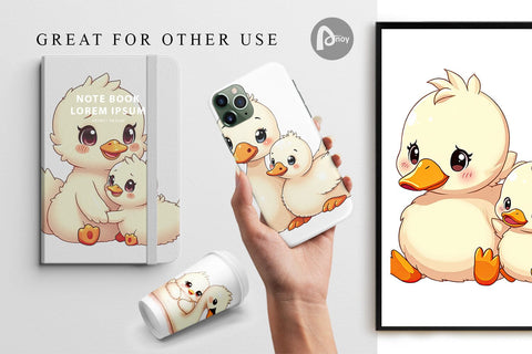 Digital Paper Swan Mother's Day Digital Pattern artnoy 