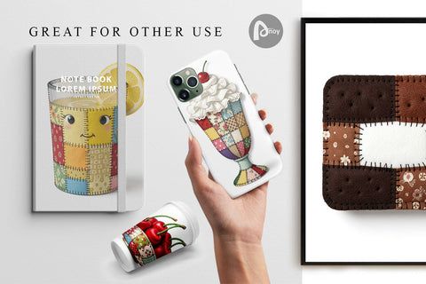 Digital Paper Sweet Chilled Summer Stitches Sublimation artnoy 