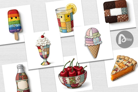 Digital Paper Sweet Chilled Summer Stitches Sublimation artnoy 