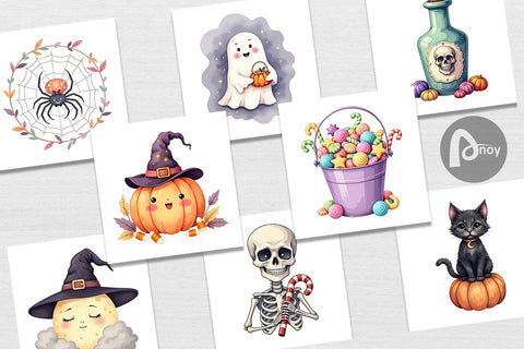 Digital Paper Sweet Spooky Pastels Digital Pattern artnoy 