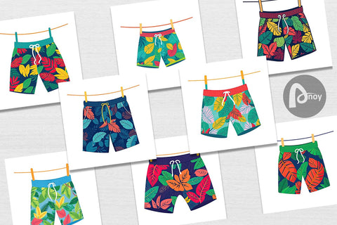 Digital Paper Swim Trunks Digital Pattern artnoy 