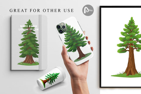 Digital Paper Tall Pine Digital Pattern artnoy 