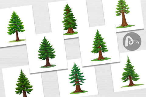 Digital Paper Tall Pine Digital Pattern artnoy 