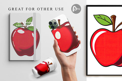 Digital Paper Teacher Apple Clipart Digital Pattern artnoy 