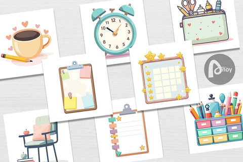 Digital Paper Teacher Life Charm Digital Pattern artnoy 