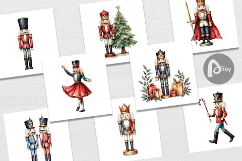 Digital Paper Timeless Nutcracker Digital Pattern artnoy 