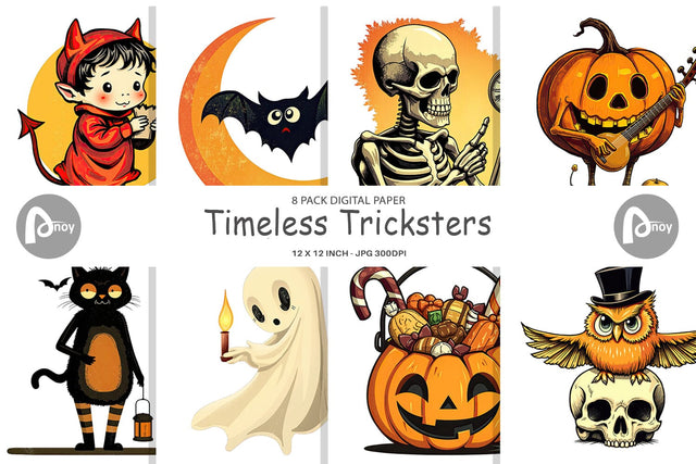 Digital Paper Timeless Tricksters Digital Pattern artnoy 