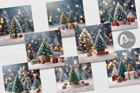 Digital Paper Tree Christmas Digital Pattern artnoy 