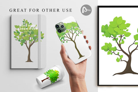 Digital Paper Tree Digital Pattern artnoy 