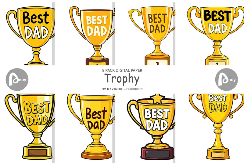 Digital Paper Trophy Digital Pattern artnoy 